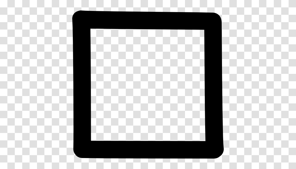 Square Hand Drawn Shape Outline, Computer, Electronics, Tablet Computer, Rug Transparent Png