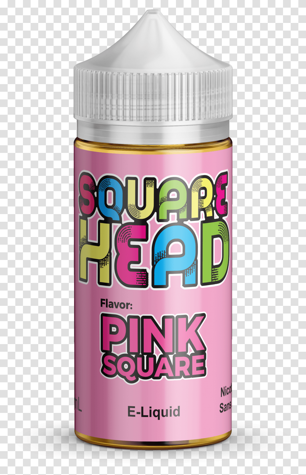 Square Head Pink Square 100ml Baby Bottle, Tin, Cosmetics, Can, Aluminium Transparent Png