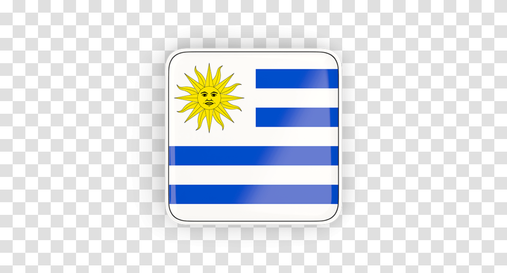 Square Icon With Frame Illustration Of Flag Of Uruguay, Logo, Trademark Transparent Png