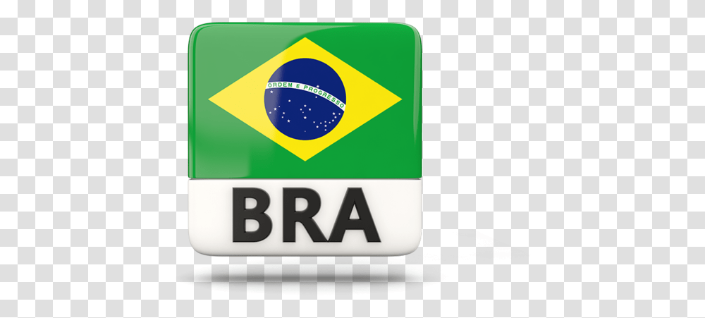 Square Icon With Iso Code Flag Of Brazil, Logo, Trademark Transparent Png