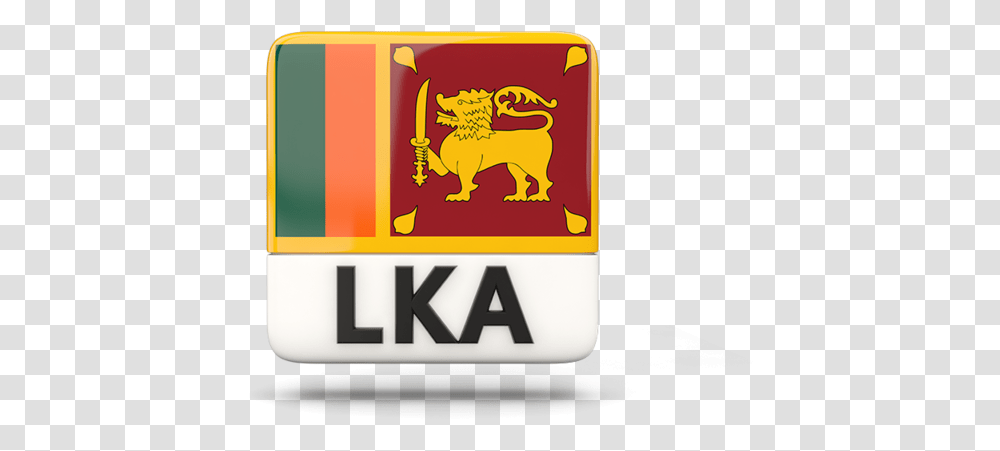 Square Icon With Iso Code Flag Of Sri Lanka, Logo, Label Transparent Png