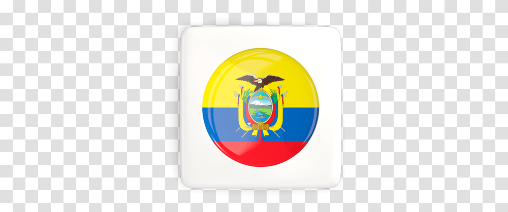 Square Icon With Round Flag Ecuador Flag, Animal, Bird, Eagle Transparent Png