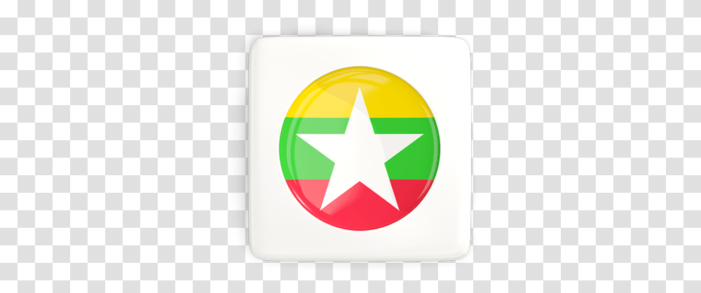 Square Icon With Round Flag Myanmar Flag Square, Star Symbol Transparent Png