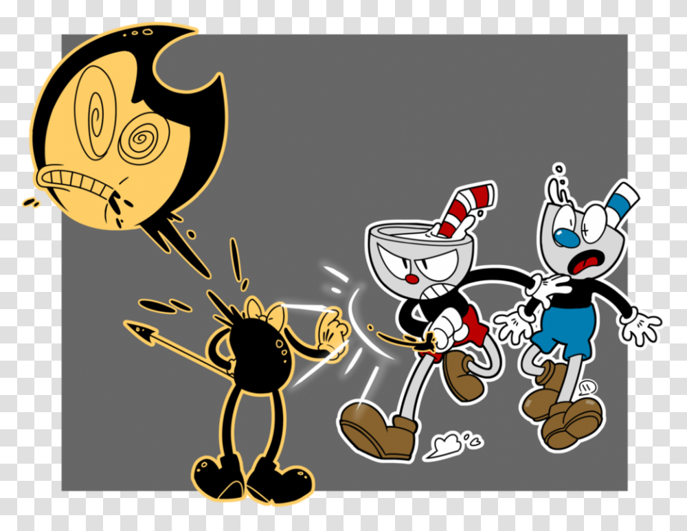 Square In The Face By S M U R K Cuphead Face, Label Transparent Png
