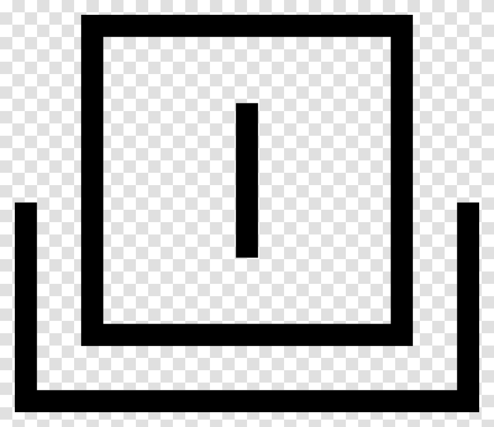 Square Interface Symbol With Vertical Line Inside On A Tray, Electrical Device, Switch, Rug Transparent Png