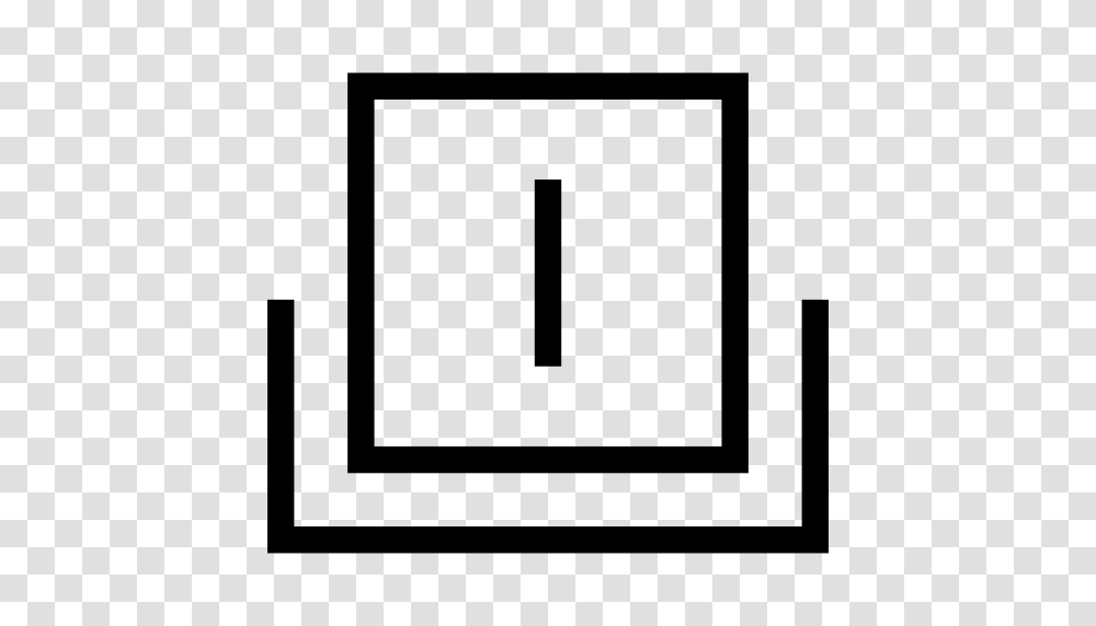 Square Interface Symbol With Vertical Line Inside On A Tray, Number, Alphabet, Word Transparent Png