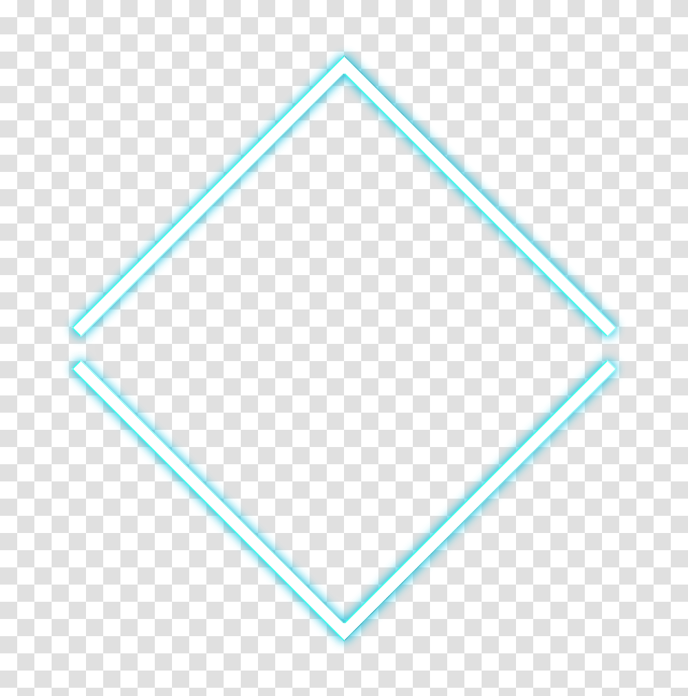 Square Lines Geometry Neon Glow Light Minimalism Neo Triangle, Label, Text, Symbol, Logo Transparent Png
