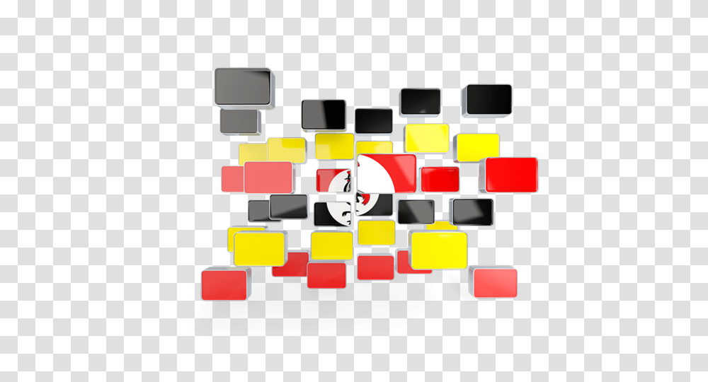 Square Mosaic Background Illustration Of Flag Of Uganda, Electronics, Hardware Transparent Png