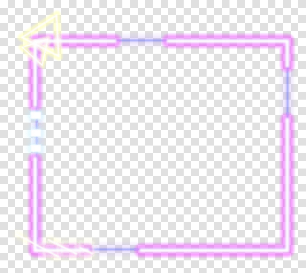 Square Neon Geometric Frame Triangle Overlay Picsart Neon Frame, Transportation, Vehicle, Monitor, Electronics Transparent Png