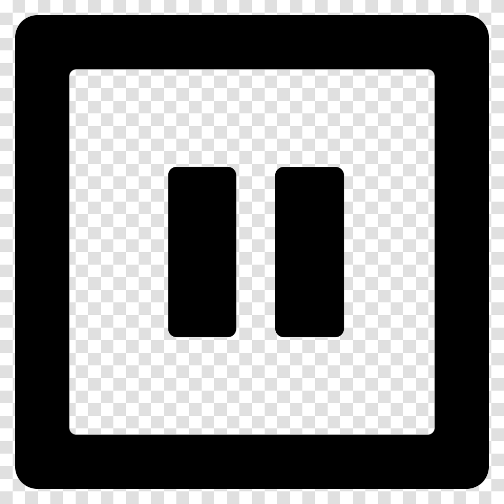 Square Pause Icon Free Download, Switch, Electrical Device Transparent Png