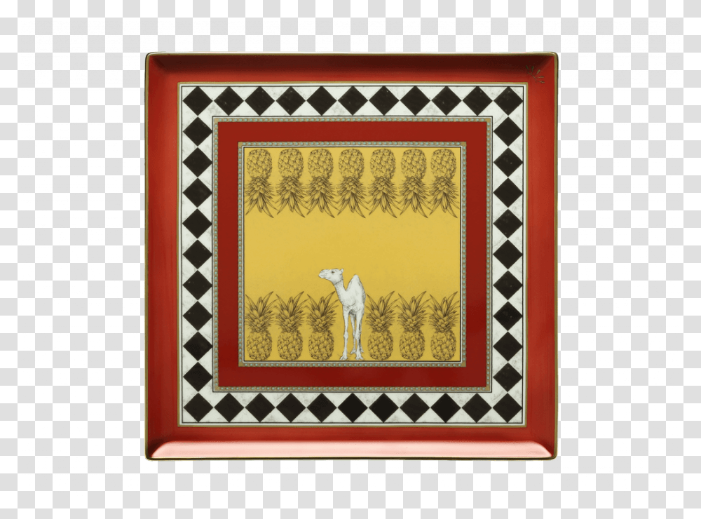 Square Plate Richard Ginori Totem Camel, Rug, Label Transparent Png