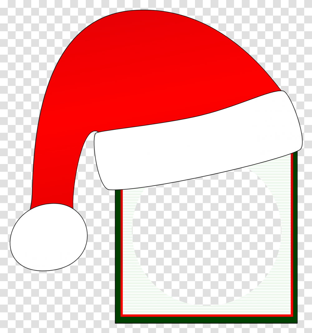 Square Santa Clipart Santa Claus Hat Border, Lamp, Logo, Cushion Transparent Png