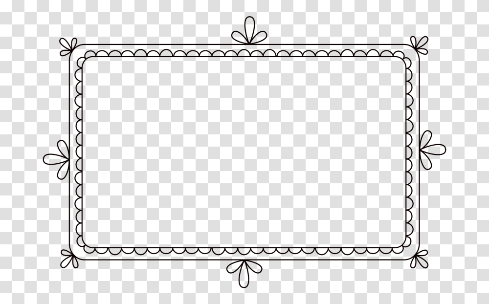 Square Scalloped Edge Clipart Doodle Banner, World Of Warcraft, Gray Transparent Png