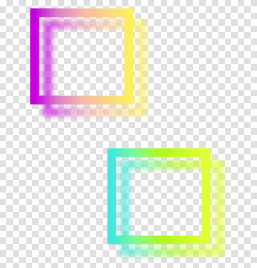 Square Shadow Neon Border Frame Freetoedit Border Lines For Picsart, Label, Monitor, Screen Transparent Png