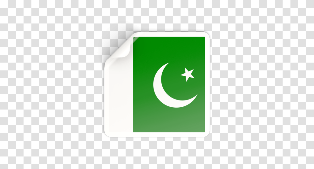 Square Sticker Illustration Of Flag Of Pakistan, First Aid, Recycling Symbol Transparent Png