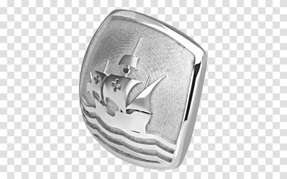 Square White Chevalier Head Preziose Sevenfifty Ring, Buckle, Silver, Platinum Transparent Png