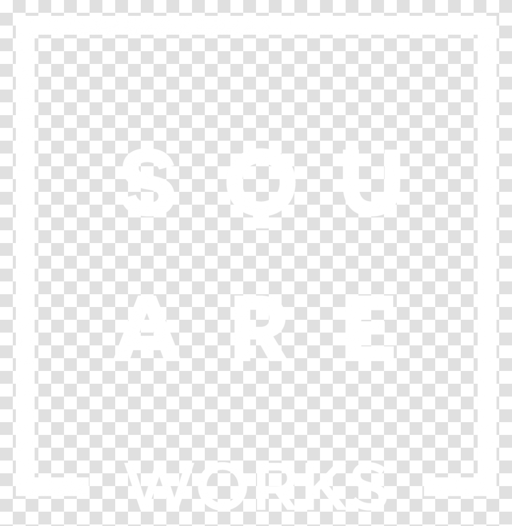 Square Works Logo White Poster, Number, Alphabet Transparent Png