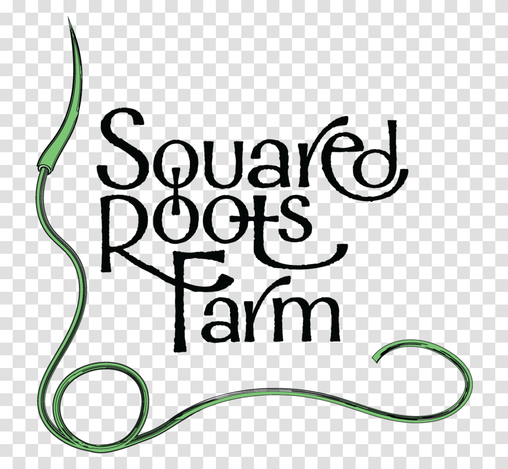 Squared Roots Farm Logos Alternate No Stroke Calligraphy, Floral Design, Pattern Transparent Png