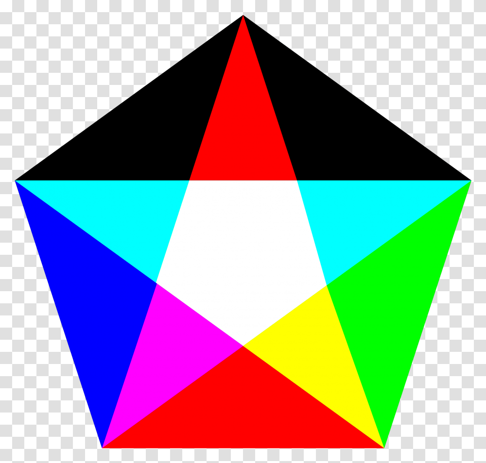 Squaretrianglesymmetry Imagenes De Un Pentagono A Color, Star Symbol, Lighting Transparent Png