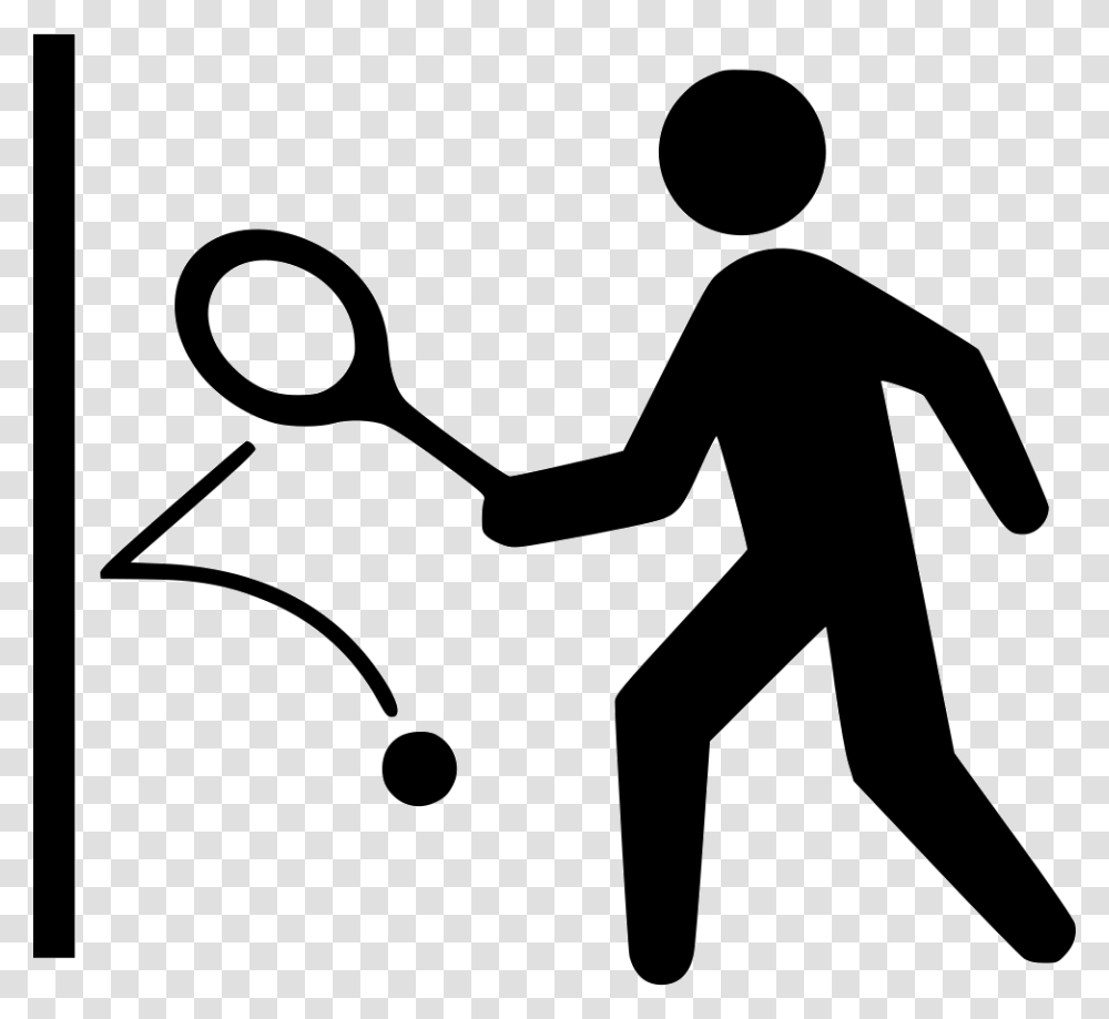 Squash Tennis Symbol, Person, Stencil, Sport, Juggling Transparent Png