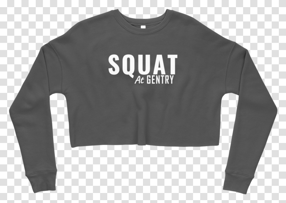 Squat Crop Sweatshirt Download Long Sleeved T Shirt, Sweater, T-Shirt Transparent Png