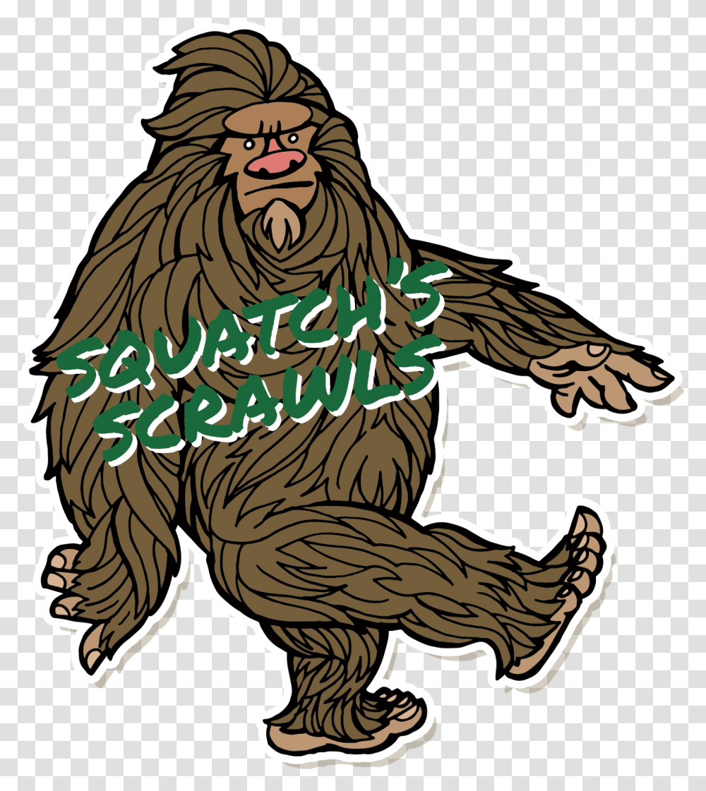 Squatch S Scrawls Bigfoot Clipart, Wildlife, Animal, Mammal, Tiger Transparent Png