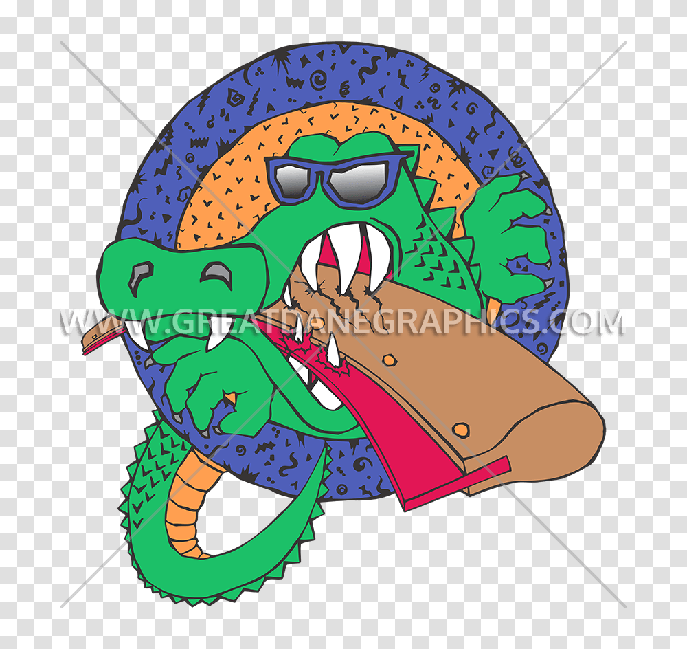 Squeegee Gator Production Ready Artwork For T Shirt Printing, Outdoors, Animal, Sea Life, Bowling Transparent Png