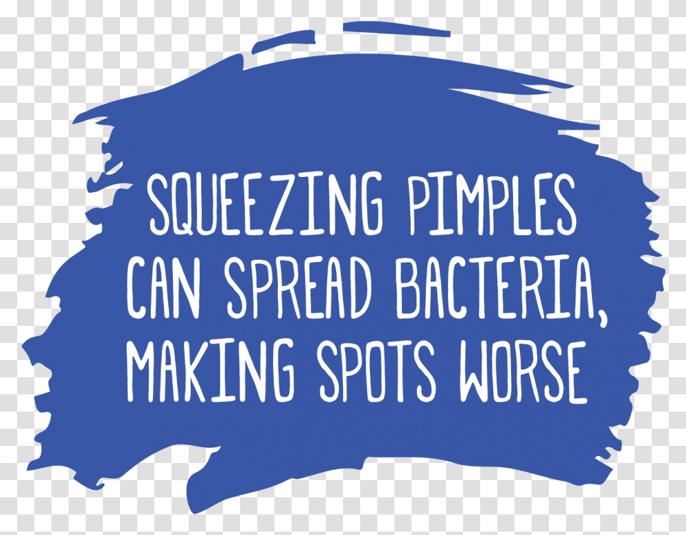 Squeezing Pimples Can Spread Bacteria Making Spots Graphic Design, Word, Outdoors, Poster Transparent Png