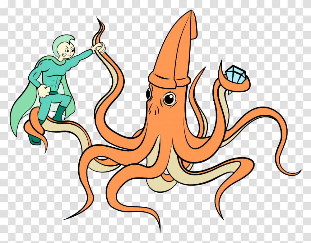 Squid Base Illustration, Sea Life, Animal, Seafood Transparent Png