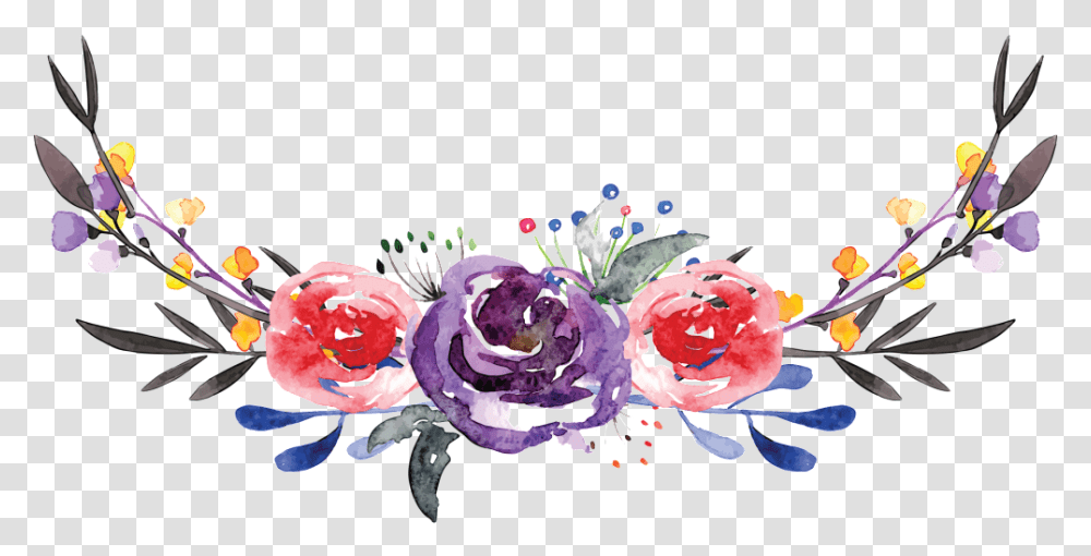 Squid Beautiful Hd Watercolor Flower Hd, Graphics, Art, Floral Design, Pattern Transparent Png