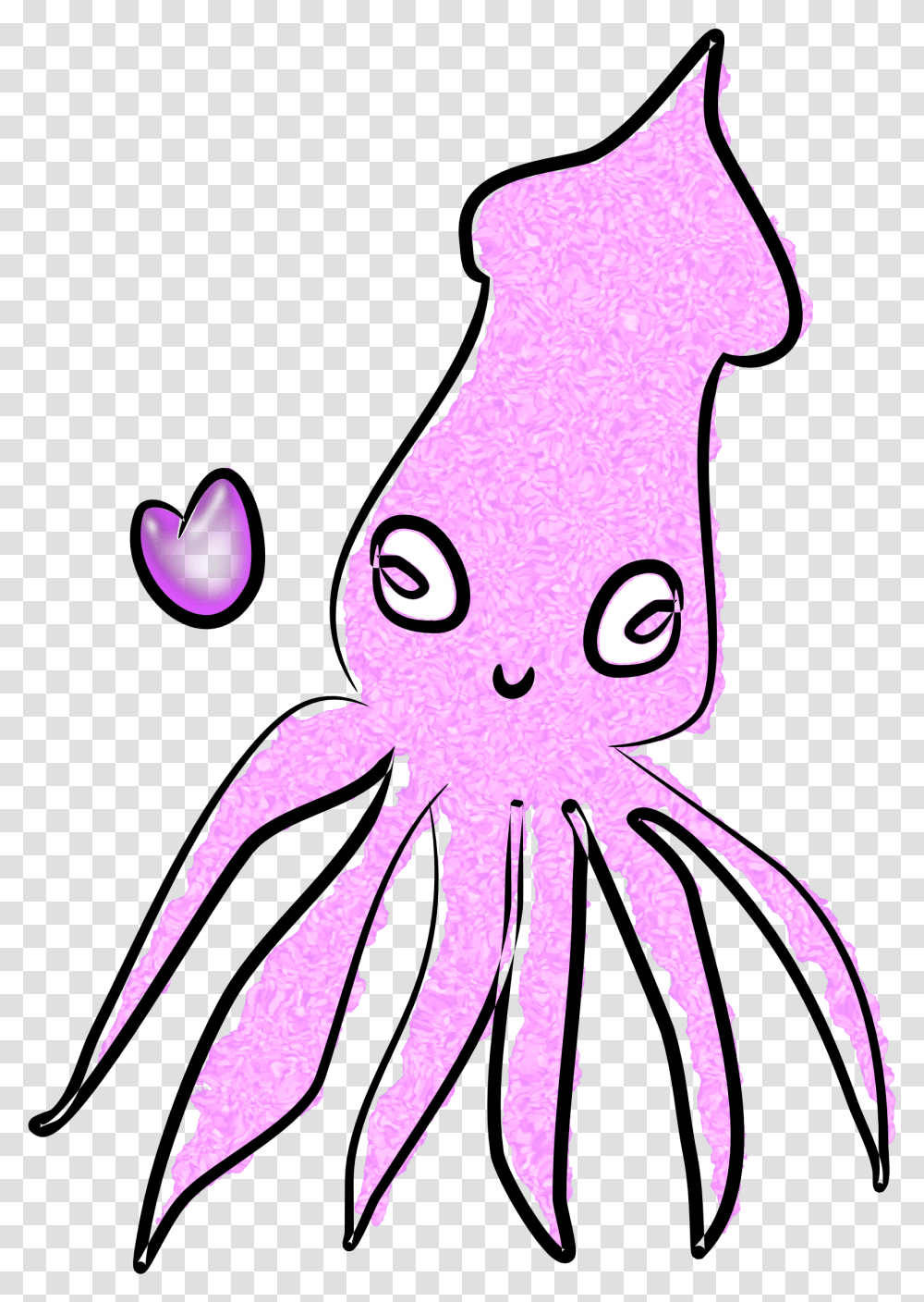 Squid Fans Hd Image Clipart Animated Squid, Sea Life, Animal, Seafood, Invertebrate Transparent Png