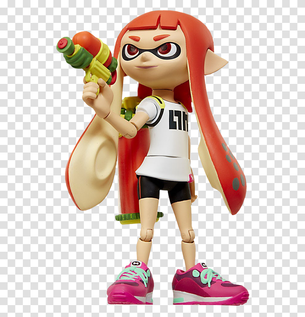 Squid Girl World Of Nintendo Inkling, Toy, Figurine, Doll, Shoe Transparent Png