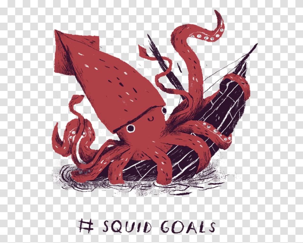 Squid Goals, Seafood, Sea Life, Animal, Crawdad Transparent Png