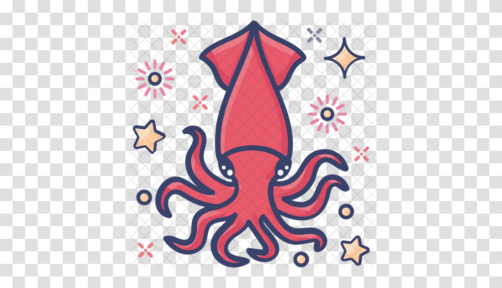 Squid Icon Common Octopus, Sea Life, Animal, Food, Seafood Transparent Png