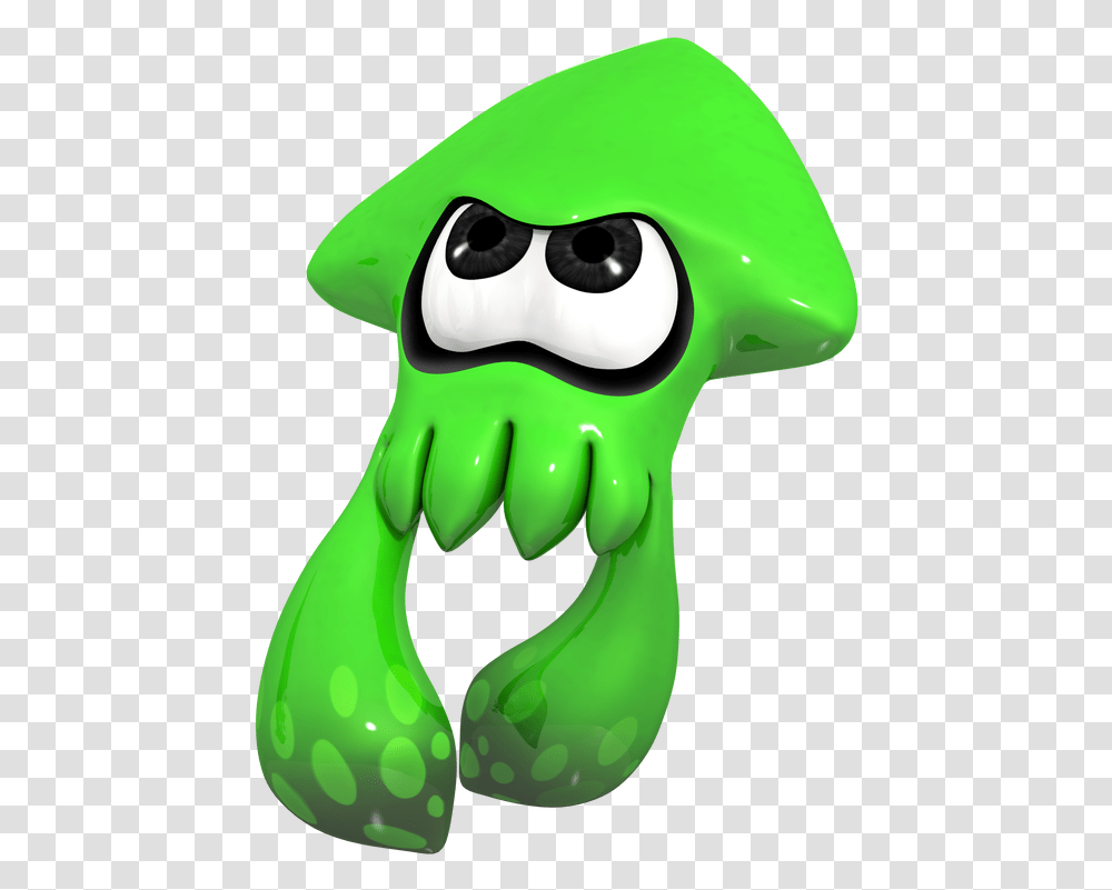 Squid Images Splatoon Inkling Squid Form, Green, Toy, Alien, Plant Transparent Png