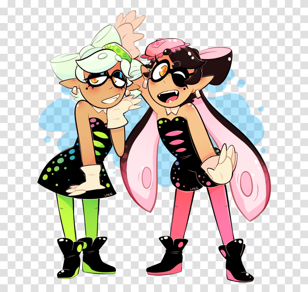 Squid Sisters By Pxlbr Splatoon, Sunglasses, Person, Poster, Advertisement Transparent Png