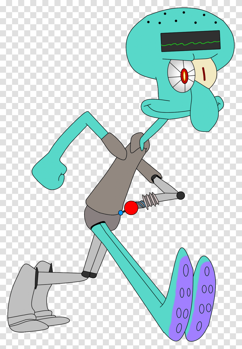 Squidward, Axe, Hammer Transparent Png