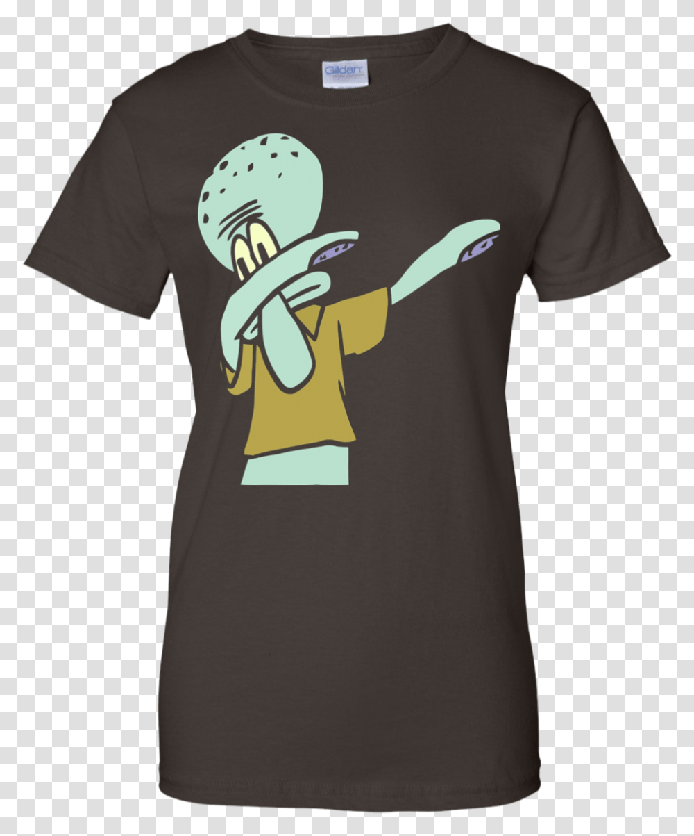 Squidward Dab Born In August Shirt, Apparel, T-Shirt, Sleeve Transparent Png