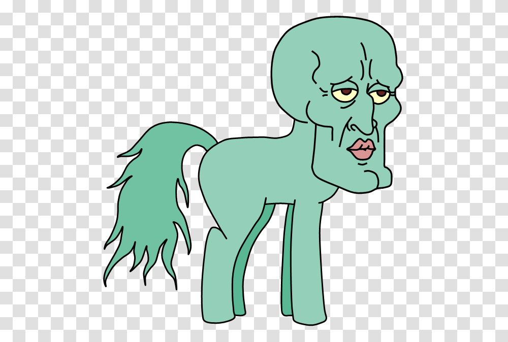 Squidward Handsome Squidward Pony, Alien, Face, Head, Green Transparent Png