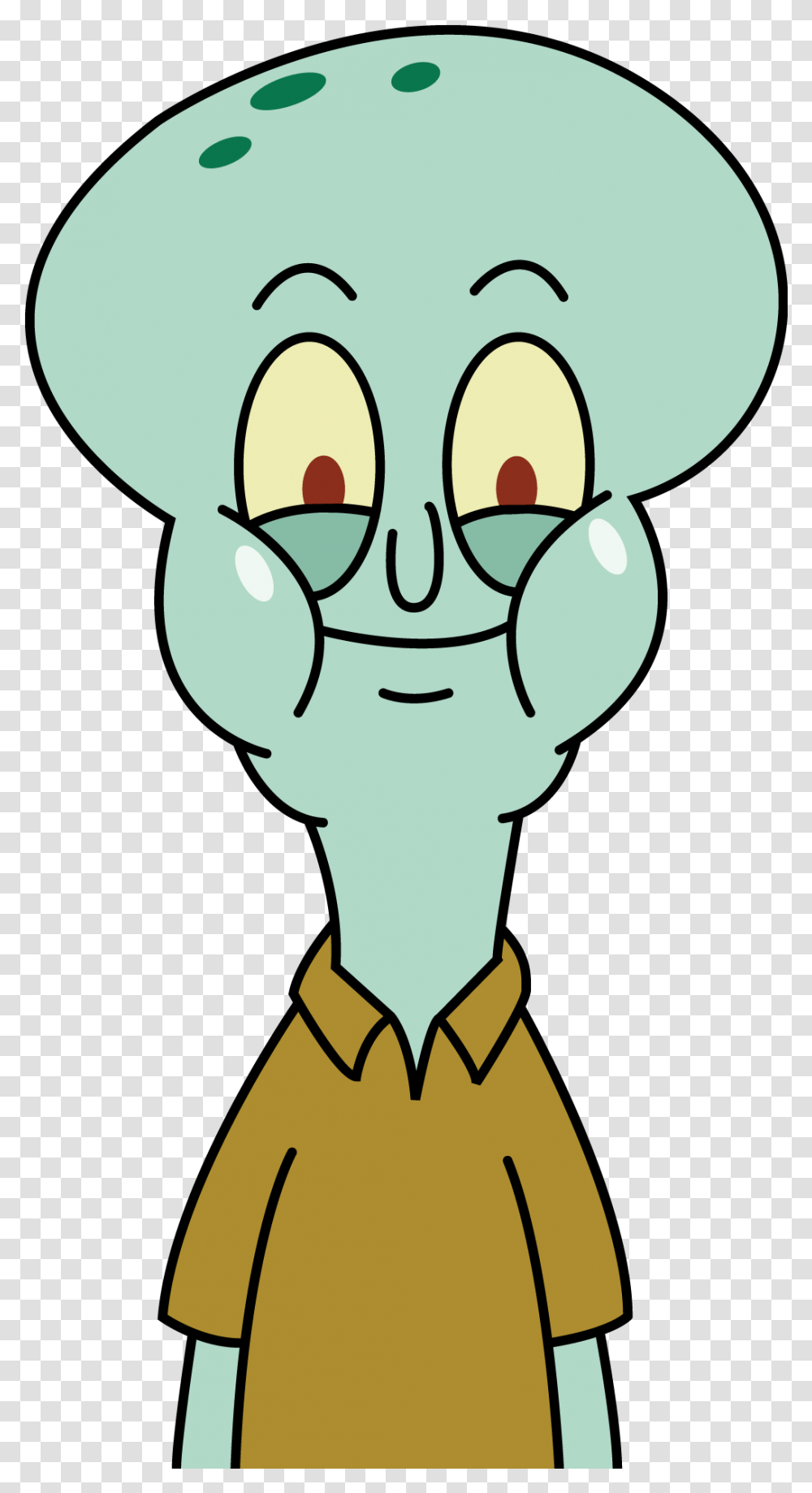 Squidward Hi How Are You Clipart Normal Squidward, Hand, Face, Costume Transparent Png
