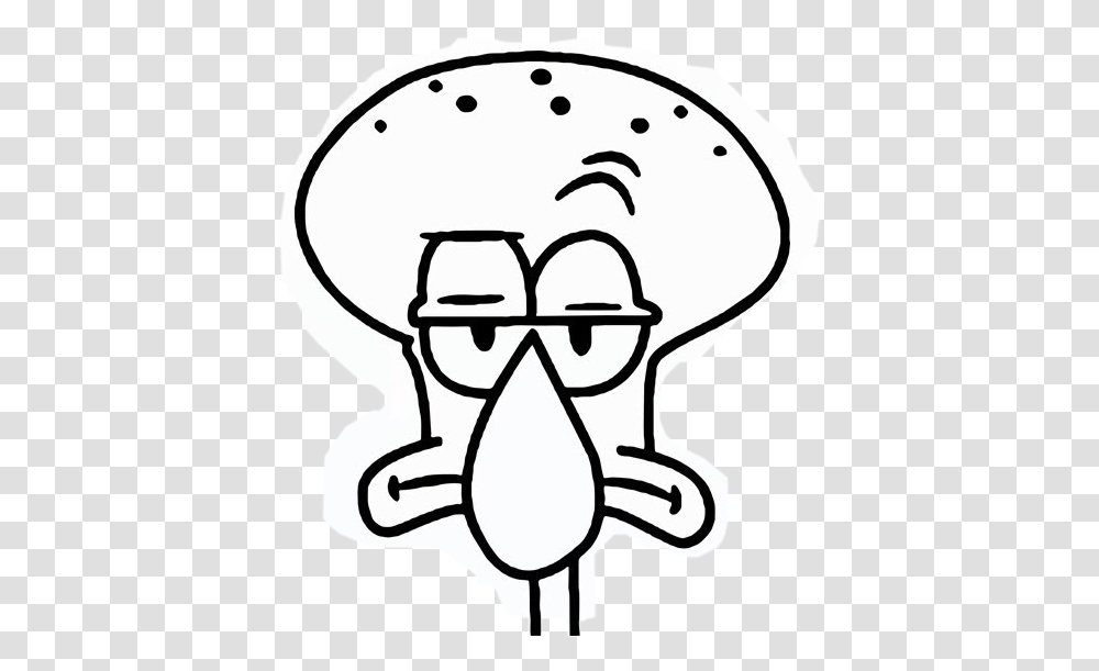 Squidward Sticker Lazy Bored By Naomi15 Squidward Tentacles, Clothing, Apparel, Helmet, Sport Transparent Png