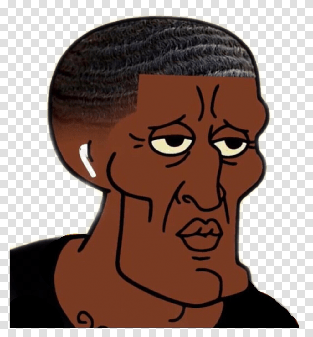 Squidward Wavecheck Sticker By Lilly Black Handsome Squidward, Face, Person, Human, Head Transparent Png