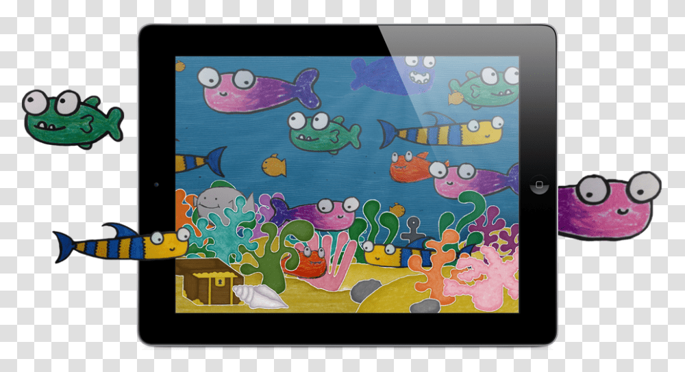Squiggle Fish Ipad Clipart Ipads, Computer, Electronics, Drawing, Mural Transparent Png