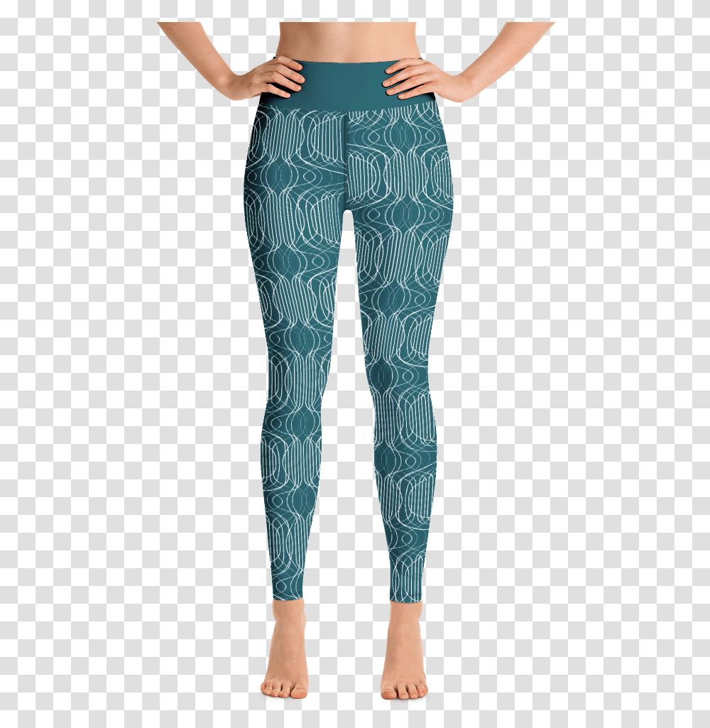 Squiggly Lines Yoga Pants Leggings, Clothing, Apparel, Tights, Person Transparent Png