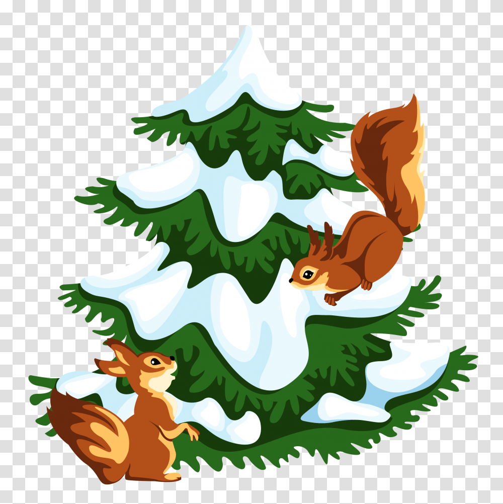 Squirrel Angel Cliparts, Tree, Plant, Ornament, Christmas Tree Transparent Png