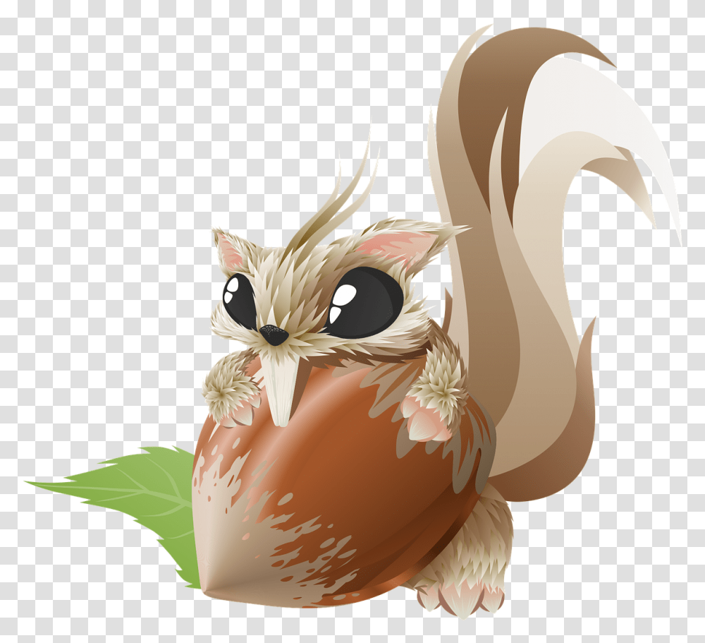 Squirrel Animal Hazelnut Hazelnut Cute, Plant, Vegetable, Food, Bird Transparent Png