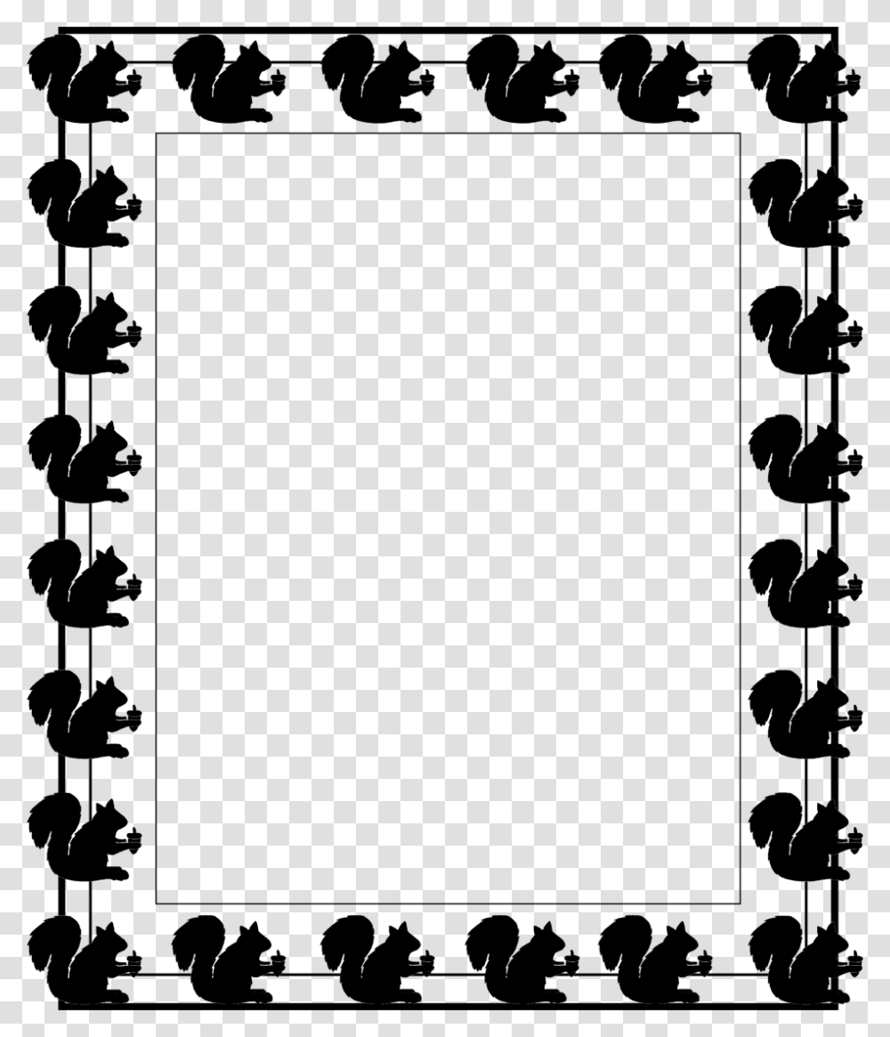 Squirrel Clipart Border, Alphabet, Number Transparent Png