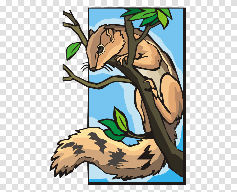 Squirrel Clipart Squirrel In A Tree Clipart, Mammal, Animal, Wildlife, Plant Transparent Png