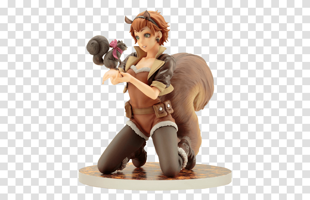 Squirrel Girl Bishoujo Statue, Figurine, Toy, Person, Human Transparent Png