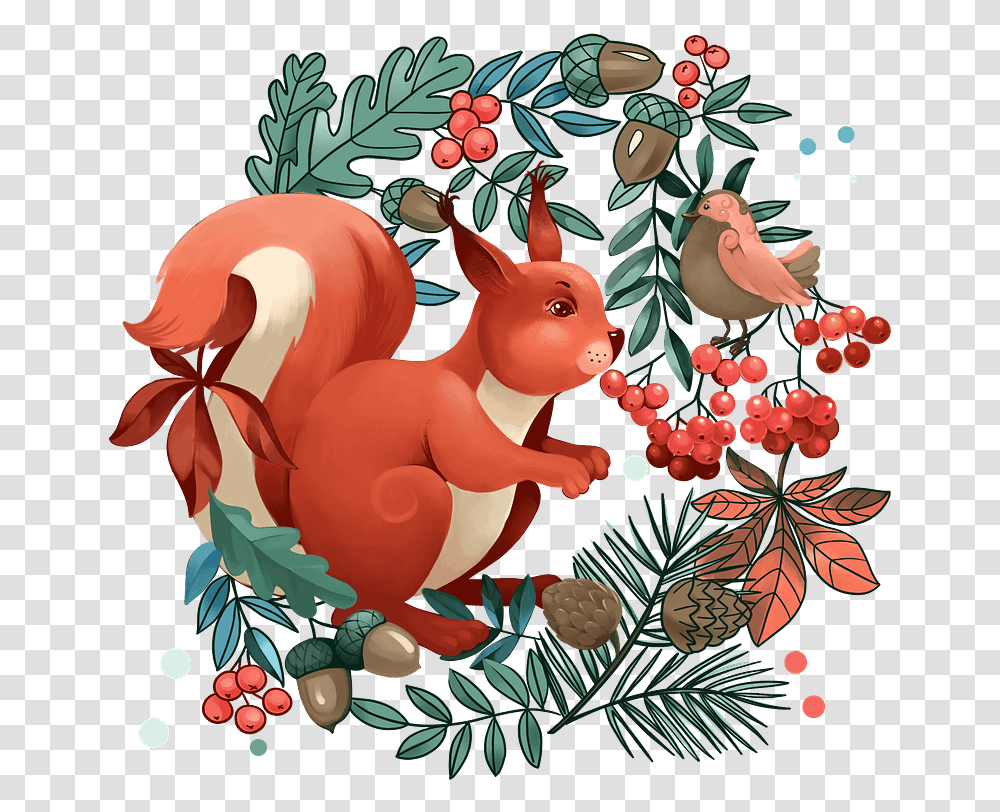 Squirrel In The Forest Clipart Squirrel Forest Clipart, Mammal, Animal, Wildlife Transparent Png